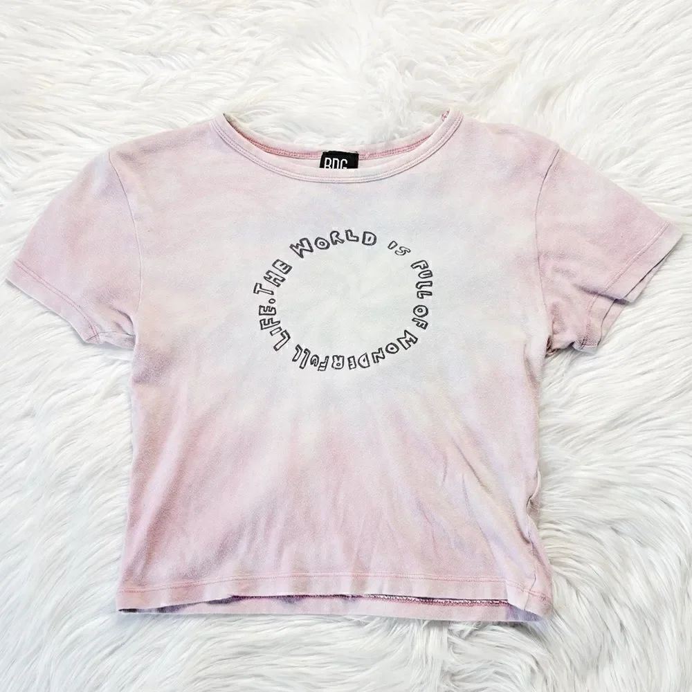 BDG Urban Outfitters Short Sleeve Tie Dye Shirt Pink Purple Size Medium